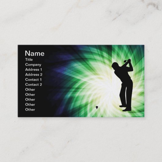 Carte De Visite Golf cool Green (Devant)