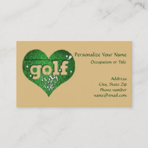 Carte De Visite Golf Course Heart & Golf Club Mode de vie