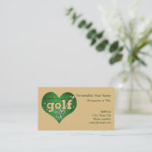 Carte De Visite Golf Course Heart & Golf Club Mode de vie (Debout devant)