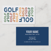 Carte De Visite Golf Cute Coloré (Devant / Derrière)