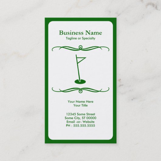 Carte De Visite golf de mod (Devant)