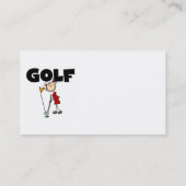 Carte De Visite Golf FÉMININ (Dos)