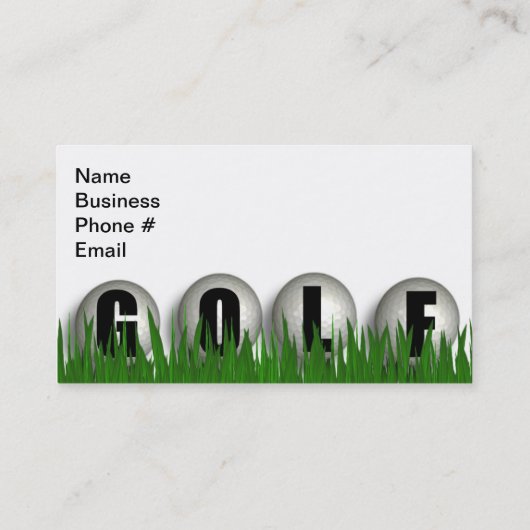 Carte De Visite Golf Green Business (Dos)