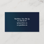 Carte De Visite Golf Instructor Golfer Lessons Tour Grass & Sky (Dos)