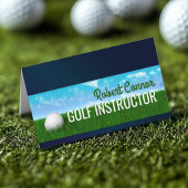 Carte De Visite Golf Instructor Golfer Lessons Tour Grass & Sky