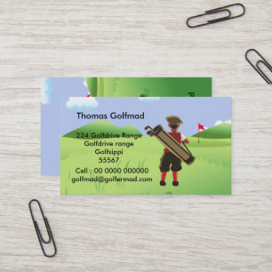 Carte De Visite Golf personnalisé amusant sur le terrain de golf
