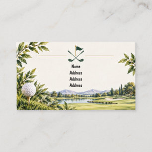 Carte de visite golf pour golfeur