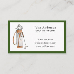 Carte de visite Golf pro ou instructeur de golf av