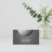 Carte De Visite Golf professionnel Métal Mesh Texture (Debout devant)