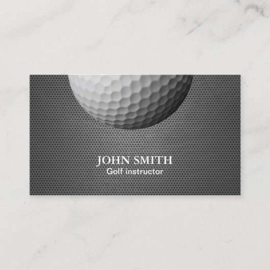 Carte De Visite Golf professionnel Métal Mesh Texture (Devant)