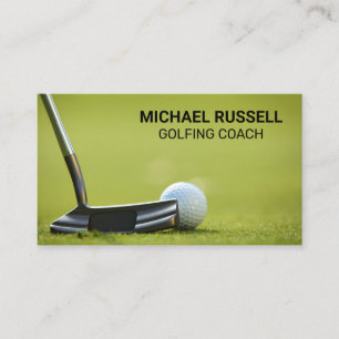 Carte De Visite Golf Putting on Golf Course