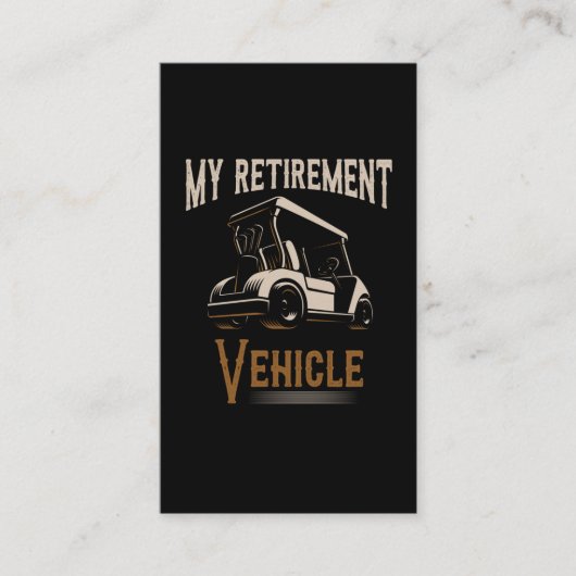 Carte De Visite Golf Retraite Golf Club Golf Golf Retraité (Devant)