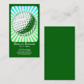 Carte De Visite golf : rétros rayons : (Devant / Derrière)