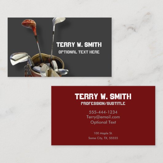 Carte de visite Golfer (Devant / Derrière)