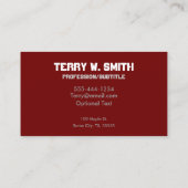 Carte de visite Golfer (Dos)