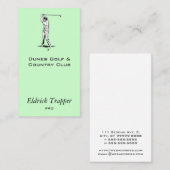 Carte De Visite Golfeur (Devant / Derrière)