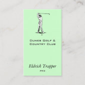 Carte De Visite Golfeur (Devant)