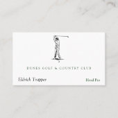 Carte De Visite Golfeur (Devant)