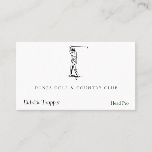Carte De Visite Golfeur (Devant)
