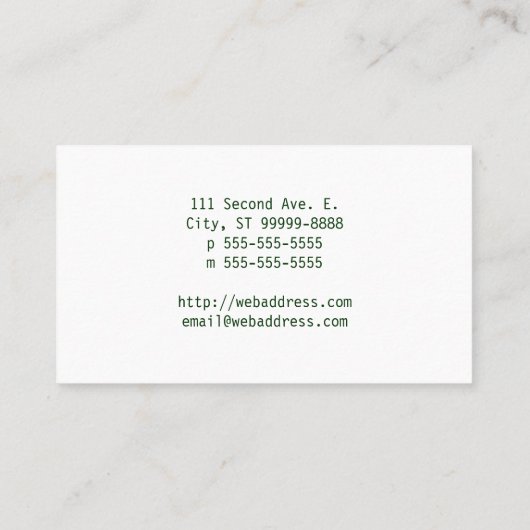 Carte De Visite Golfeur (Dos)