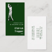 Carte De Visite Golfeur (Devant / Derrière)