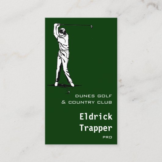 Carte De Visite Golfeur (Devant)