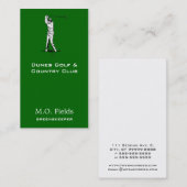Carte De Visite Golfeur (Devant / Derrière)