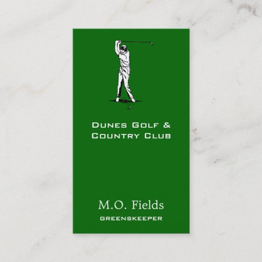 Carte De Visite Golfeur (Devant)