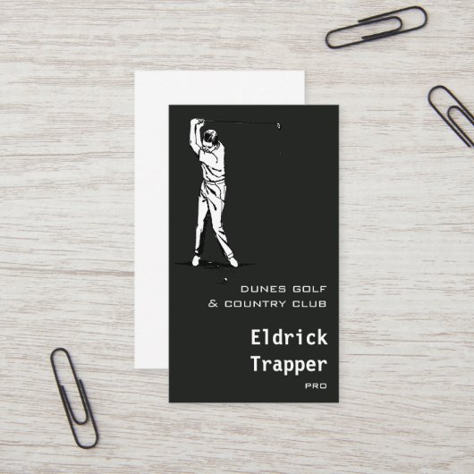 Carte De Visite Golfeur (Devant/Arrière en situation)