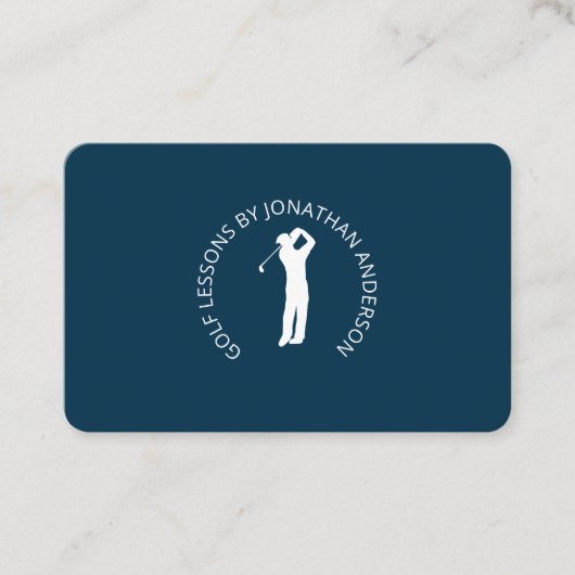 Carte De Visite Golfeur bleu foncé (Devant)