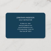 Carte De Visite Golfeur bleu foncé (Dos)