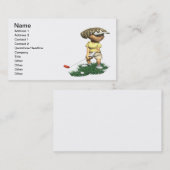 Carte De Visite Golfeur de femme (Devant / Derrière)