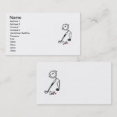 Carte De Visite Golfeur simple à bâtonnets (Devant / Derrière)