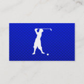 Carte De Visite Golfeur vintage bleu (Dos)