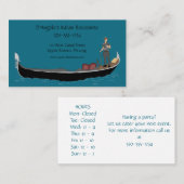 Carte De Visite Gondolier et Gondola Restaurant italien (Devant / Derrière)