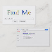 carte de visite google (Devant / Derrière)