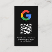Carte De Visite Google Avis | Business Review Link QR Code (Devant)
