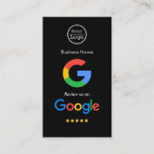 Carte De Visite Google Avis | Business Review Link QR Code (Devant)