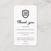 Carte De Visite Google Avis | Business Review Us White QR Code (Devant)
