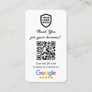 Carte De Visite Google Avis   Business Review Us White QR Code
