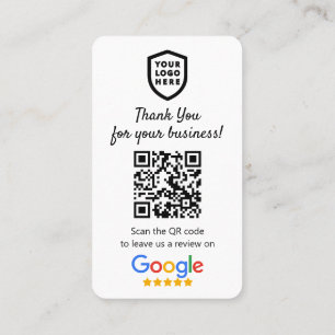Carte De Visite Google Avis Business Review Us White QR Code