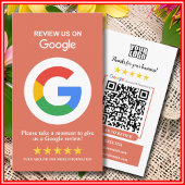 Carte De Visite Google Avis | Laisser un avis Terracotta QR Code