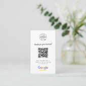 Carte de visite Google Avis | Lien de révision cod (Debout devant)