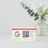 Carte De Visite Google Avis | Merci de code QR professionnel (Debout devant)