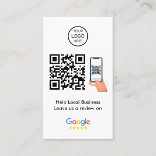 Carte De Visite Google Avis Profil d'entreprise Code QR