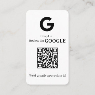 Carte De Visite Google Avis QR   Lien de retour personnalisé pour 