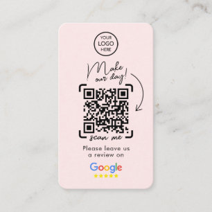 Carte De Visite Google Avis   Revue de l'entreprise   Code QR