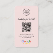 Carte De Visite Google Avis | Revue de l'entreprise Nous roux rose (Devant)
