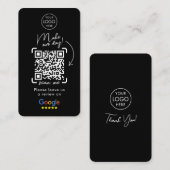 Carte De Visite Google Avis | Revue de l'entreprise | QR Code Busi (Devant / Derrière)