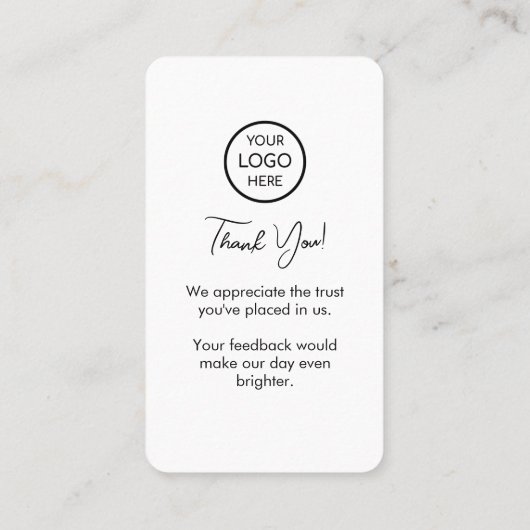 Carte De Visite Google Avis | Revue de l'entreprise | QR Code Busi (Dos)